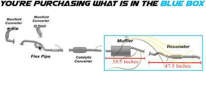 2005-2008 Mazda Tribute and Ford Escape 2.3L & 3.0L Muffler Resonator Pipe Exhaust System Kit