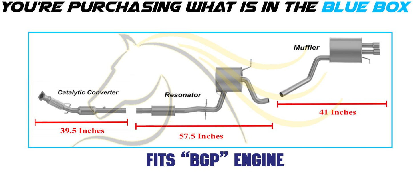 2005-2007 Volkswagen Jetta 2.5L Catalytic, Resonator and Muffler Exhaust System