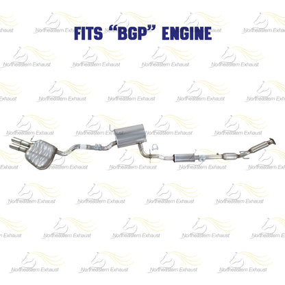 2005-2007 Volkswagen Jetta 2.5L Catalytic, Resonator and Muffler Exhaust System