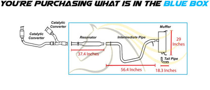 2006-2007 Pontiac G6 2.4L Exhaust Resonator, Intermediate Pipe, Muffler and Tail Pipe