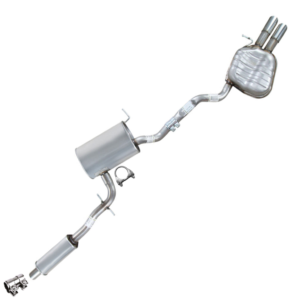 2005-2014 Volkswagen Jetta 2.5L Exhaust Resonator Pipe and Muffler