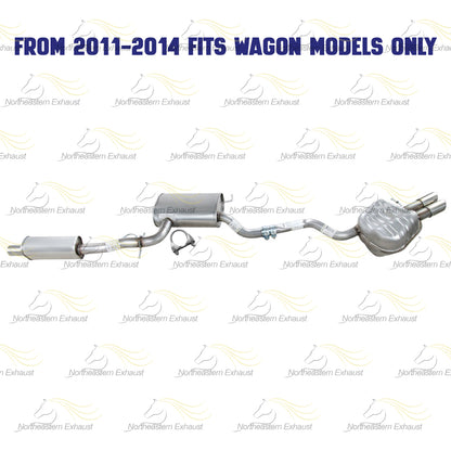 2005-2014 Volkswagen Jetta 2.5L Exhaust Resonator Pipe & Muffler