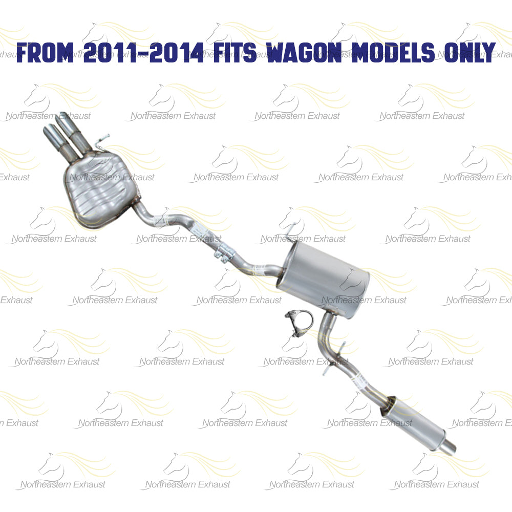 2005-2014 Volkswagen Jetta 2.5L Exhaust Resonator Pipe & Muffler