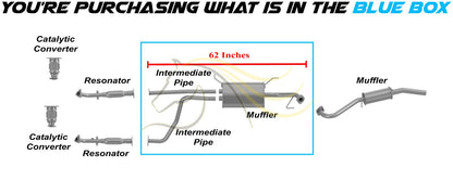 Exhaust Intermediate Pipes and Muffler for 2001-2003 Infiniti QX4 3.5 and 2001-2004 Nissan Pathfinder 3.5L
