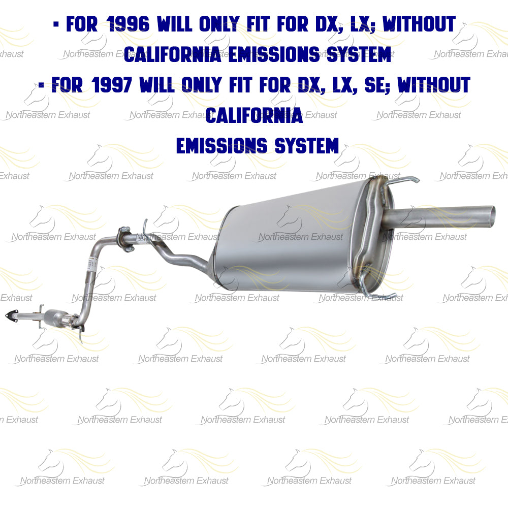1994-1997 Honda Accord 2.2L Resonator Pipe and Muffler Exhaust System