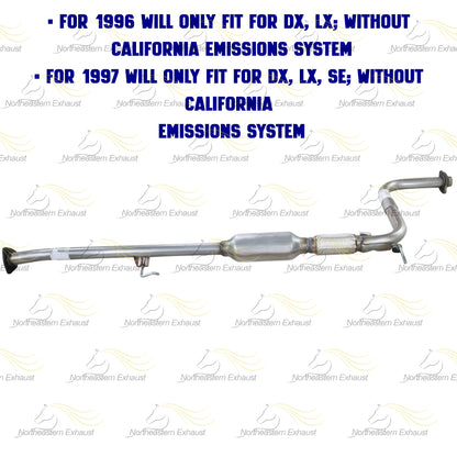 1994-1997 Honda Accord 2.2L Resonator Pipe and Muffler Exhaust System