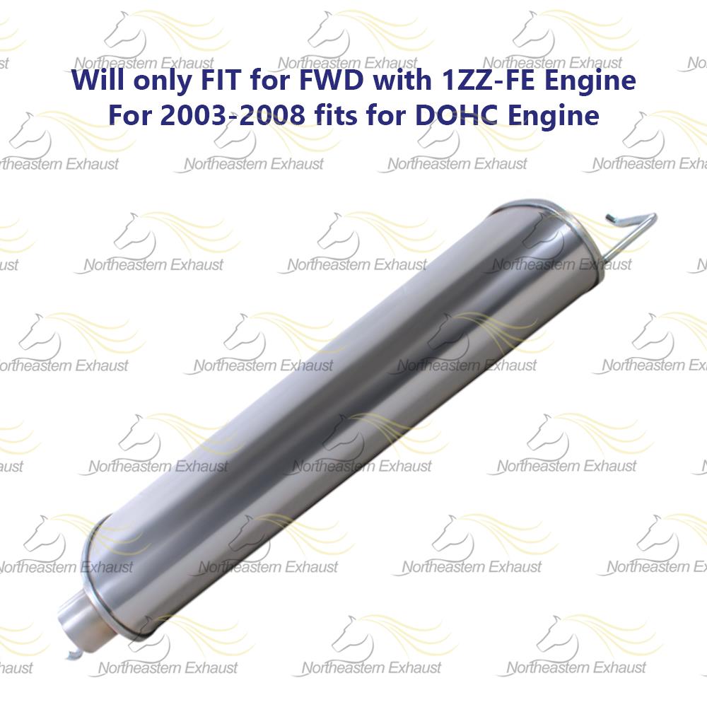 Exhaust Muffler for 2003-2008 Pontiac Vibe and Toyota Matrix 1.8L