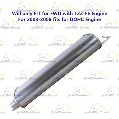 Exhaust Muffler for 2003-2008 Pontiac Vibe and Toyota Matrix 1.8L