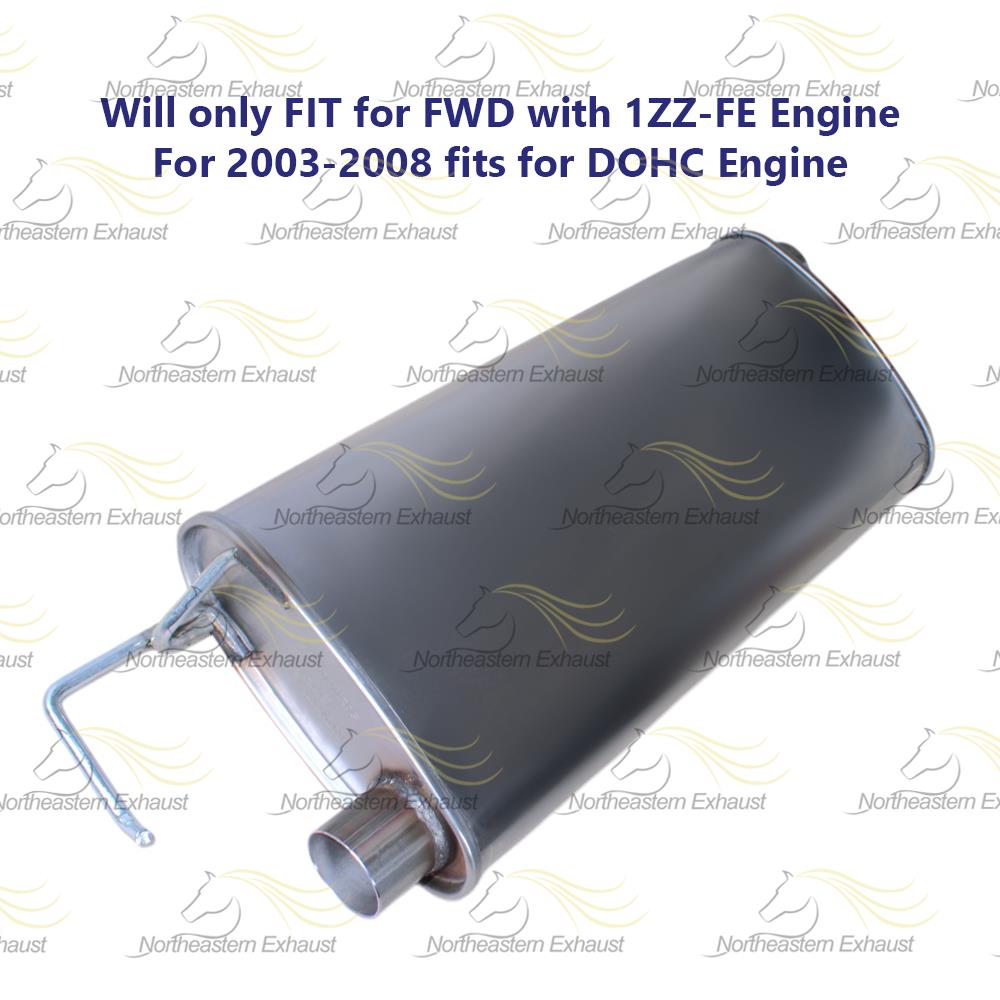 Exhaust Muffler for 2003-2008 Pontiac Vibe and Toyota Matrix 1.8L