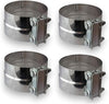 Stainless Steel (4 Pack) 3" ID/OD Lap Joint Exhaust Band Clamps