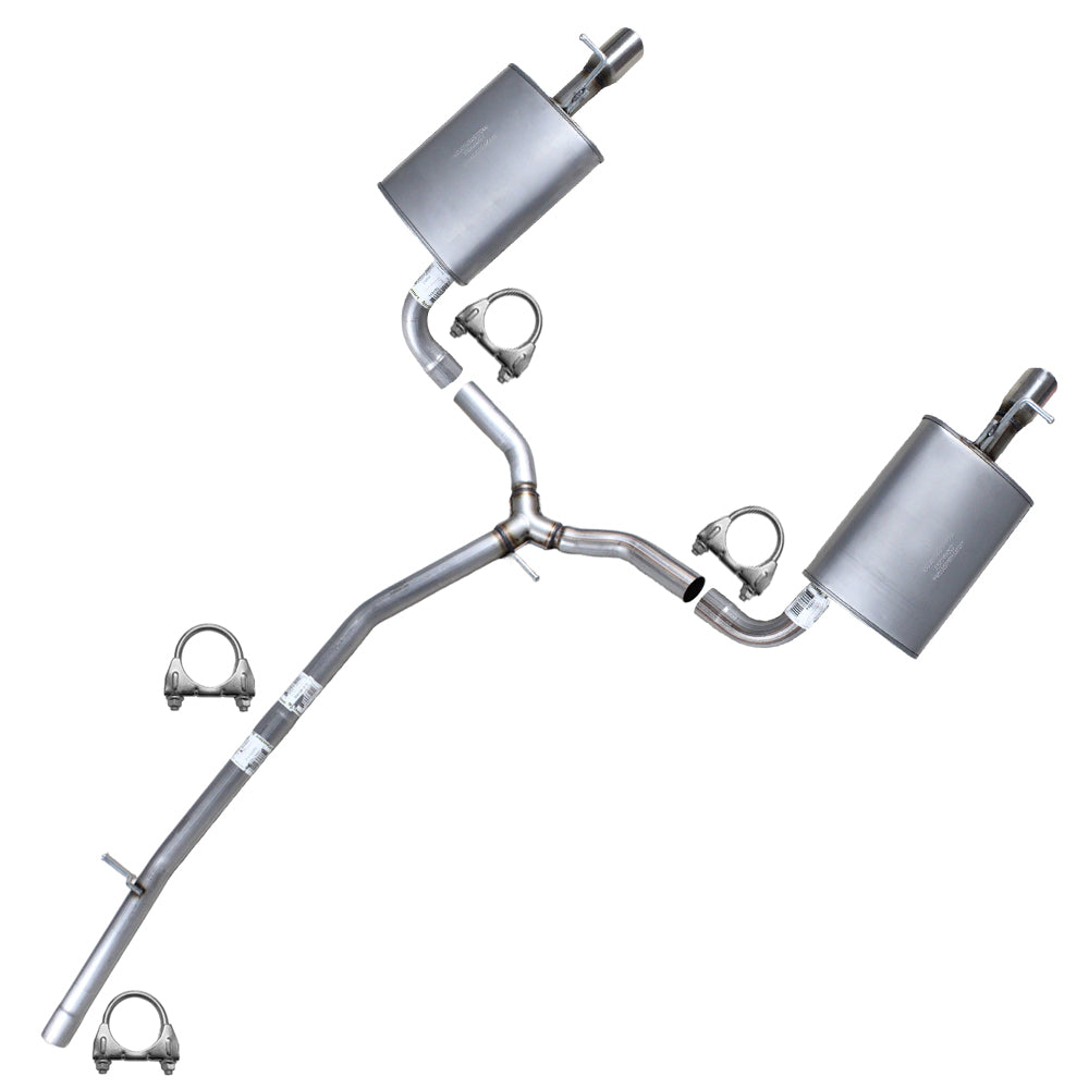 Y Pipe and Pair of Muffler for 2012-2015 Ford Explorer 2.0L | 2011-2015 Explorer 3.5L
