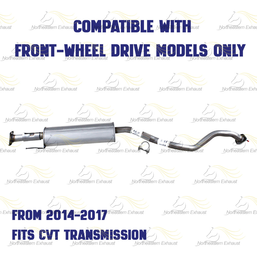 2011-2017 Nissan Juke 1.6L Resonator and Muffler Exhaust Kit