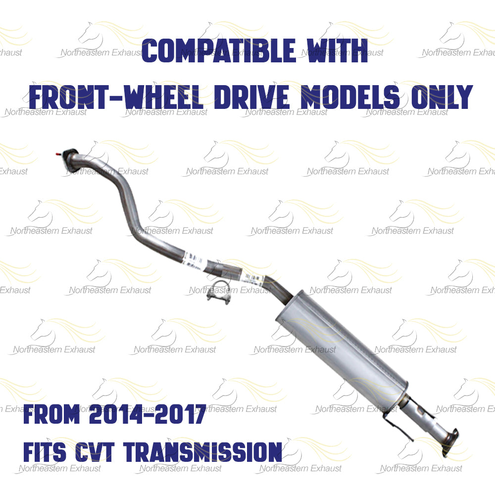 2011-2017 Nissan Juke 1.6L Resonator and Muffler Exhaust Kit