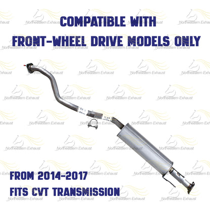 2011-2017 Nissan Juke 1.6L Resonator and Muffler Exhaust Kit