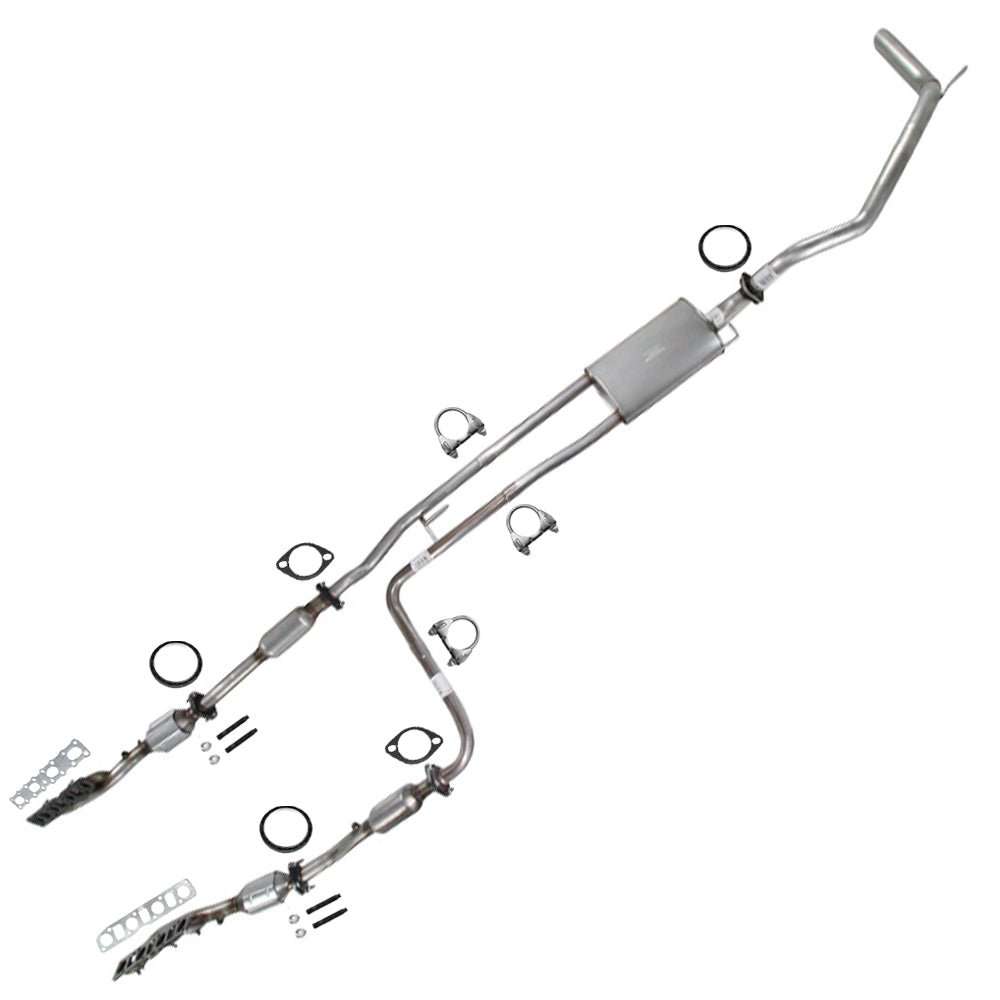 2007-2015 Nissan Titan 5.6L Complete Exhaust System Kit with Catalytic
