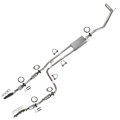 2007-2015 Nissan Titan 5.6L Complete Exhaust System Kit with Catalytic