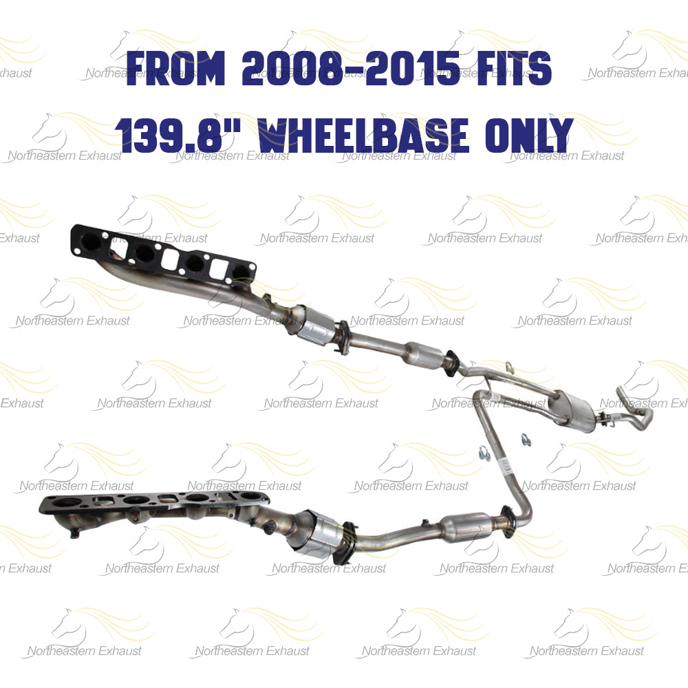 2007-2015 Nissan Titan 5.6L Complete Exhaust System Kit with Catalytic