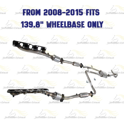 2007-2015 Nissan Titan 5.6L Complete Exhaust System Kit with Catalytic
