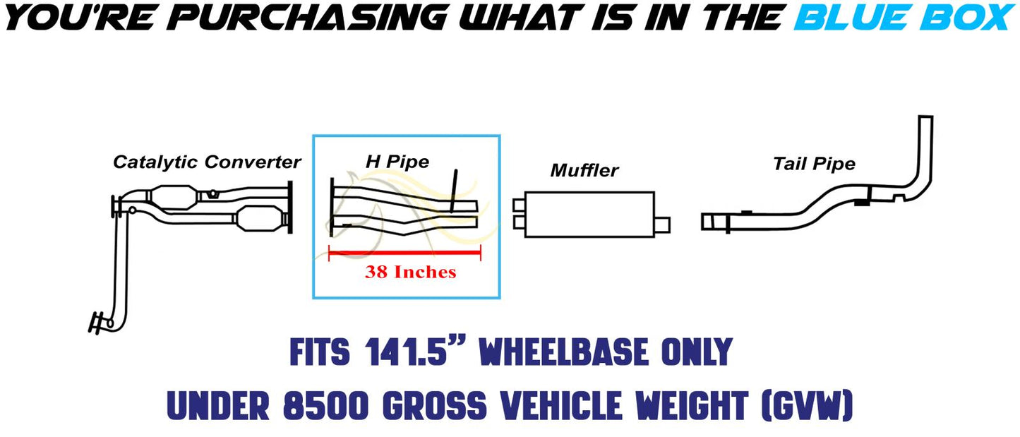 Exhaust H Pipe for 1996-1999 Chevrolet/GMC C1500/C2500/K1500 5.7L