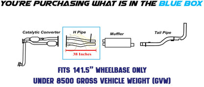 Exhaust H Pipe for 1996-1999 Chevrolet/GMC C1500/C2500/K1500 5.7L