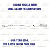 2000–2004 Subaru Legacy & Outback 2.5L Catalytic Resonator Muffler