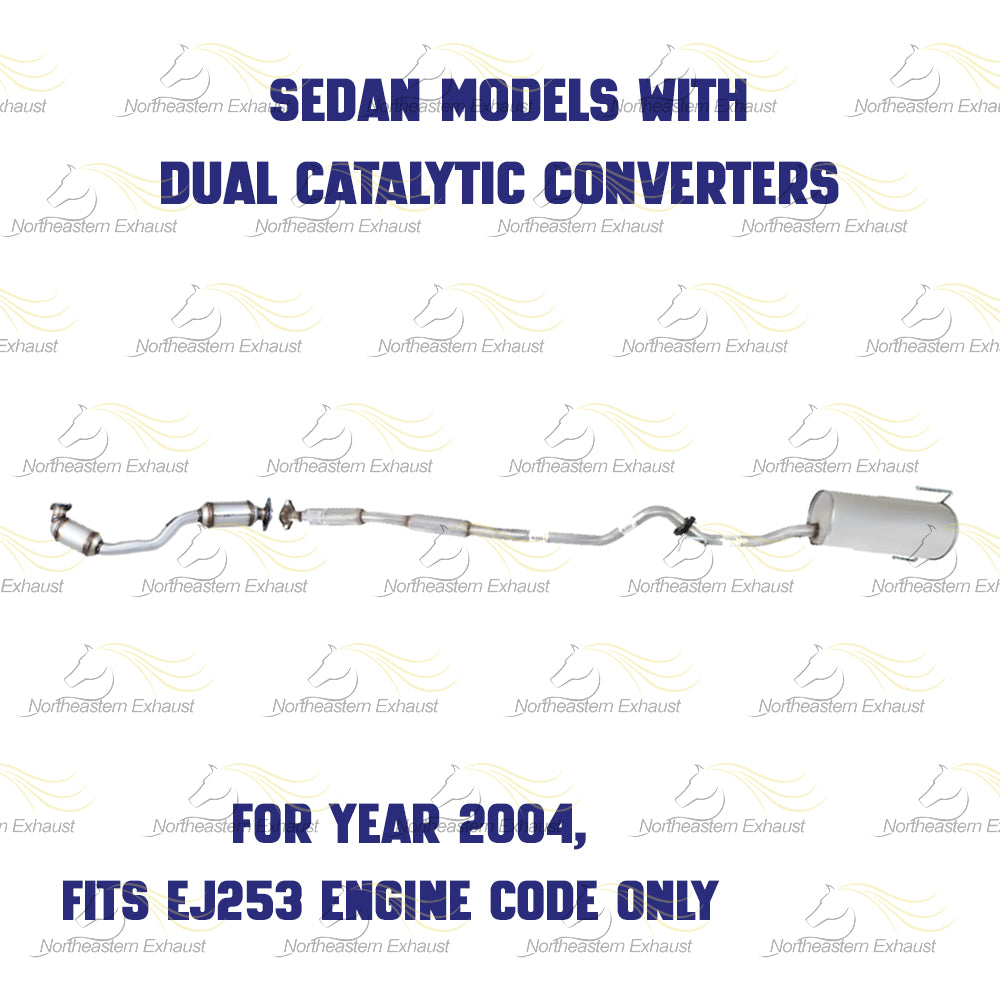 2000–2004 Subaru Legacy & Outback 2.5L Catalytic Resonator Muffler