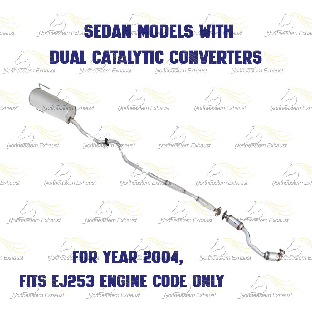 2000–2004 Subaru Legacy & Outback 2.5L Catalytic Resonator Muffler