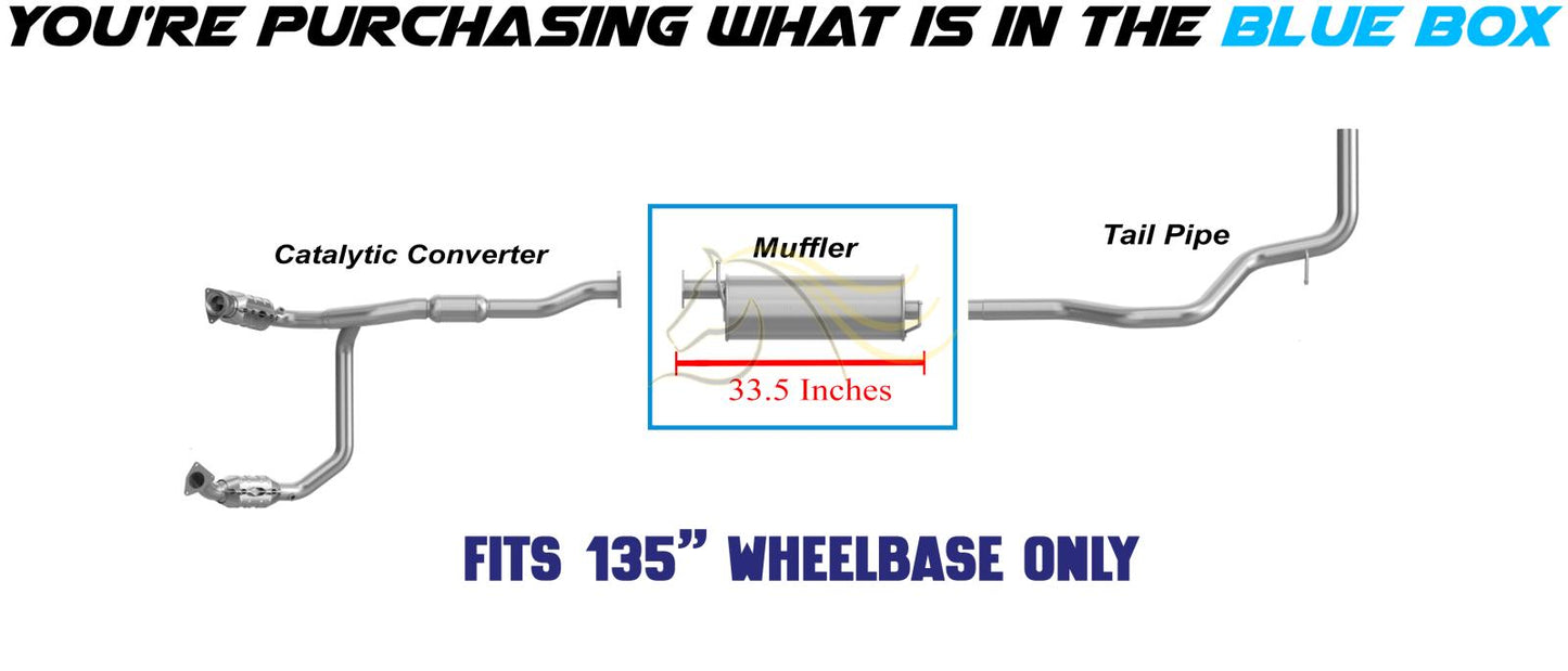 Exhaust Muffler for Chevrolet and GMC - For 135" Wheelbase