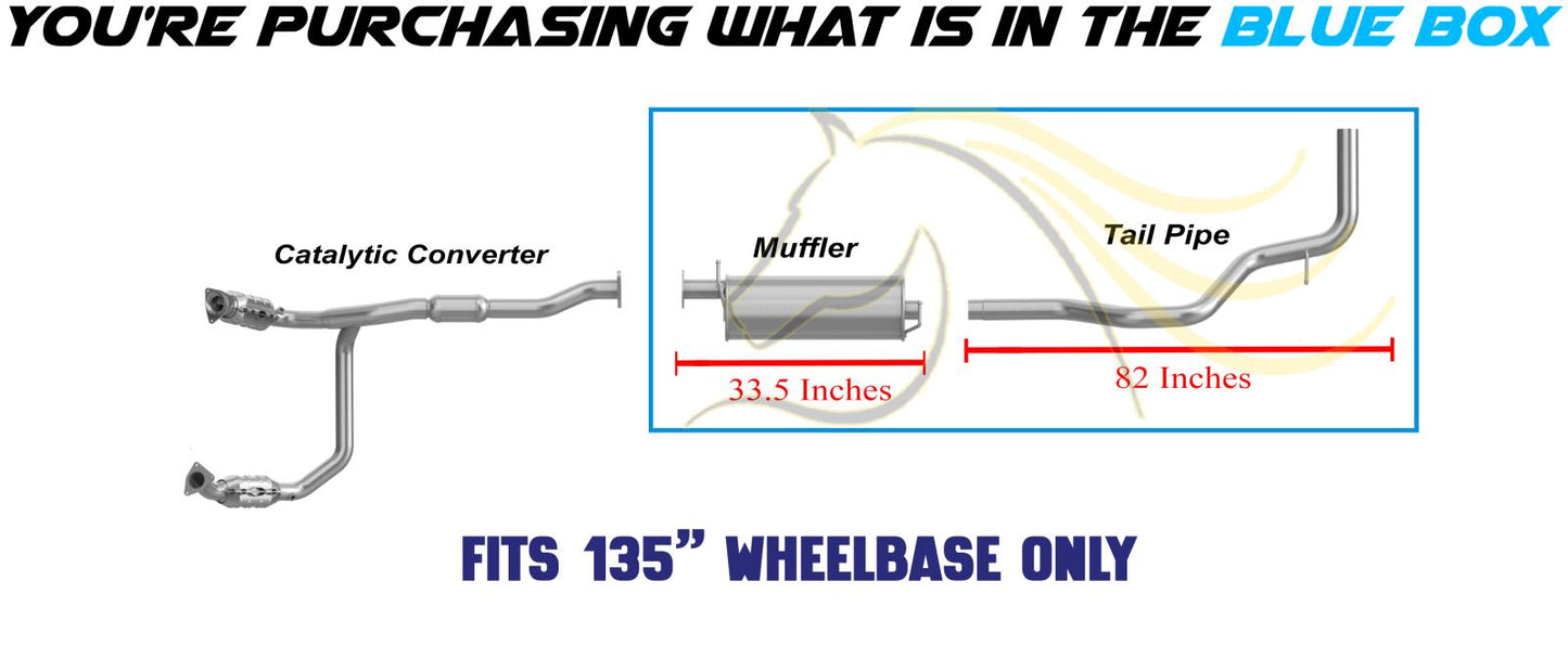 Muffler and Tail Pipe for Chevrolet and GMC - For 135" Wheelbase
