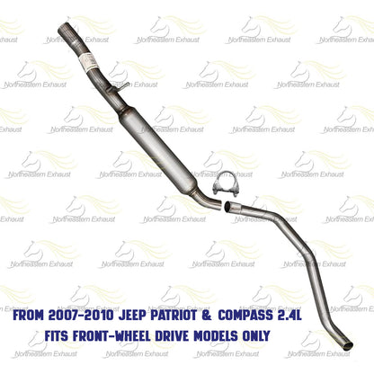 2007-2011 Jeep Patriot and Compass 2.0L 2.4L Resonator and Muffler - FWD