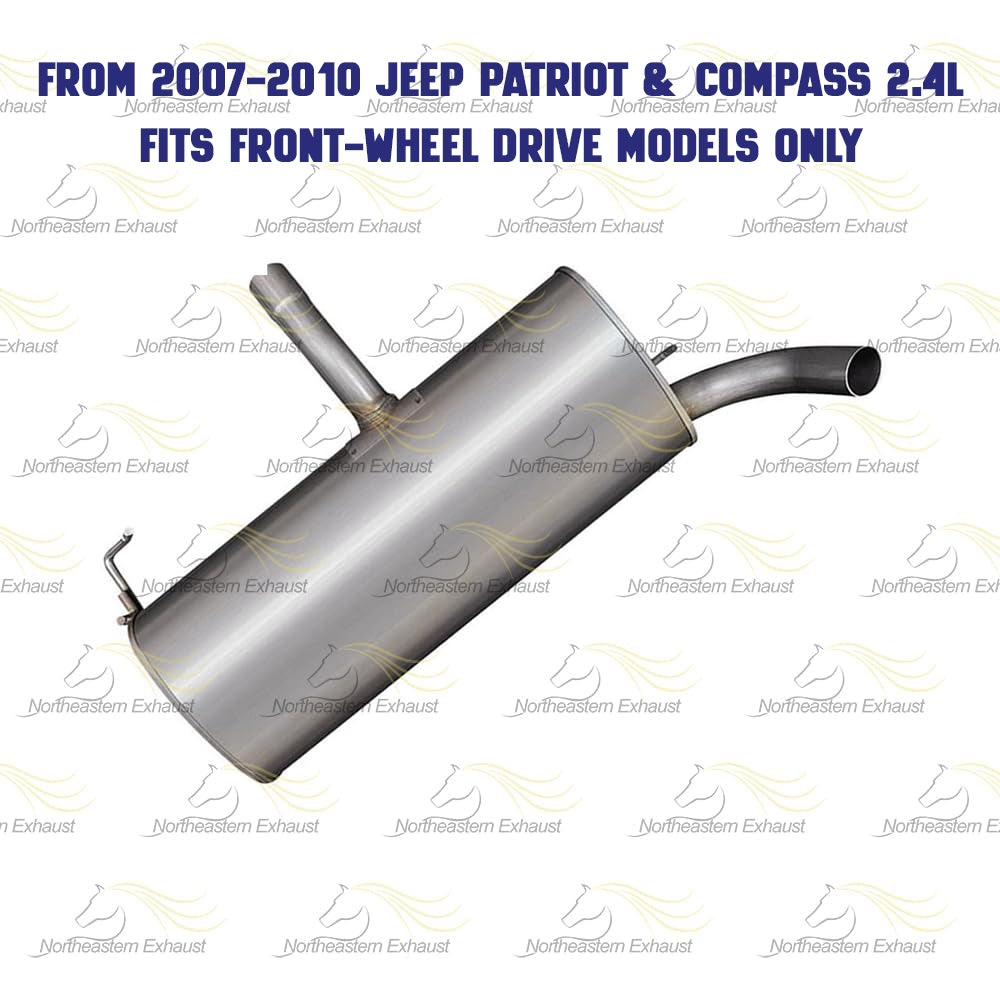 2007-2011 Jeep Patriot and Compass 2.0L 2.4L Resonator and Muffler - FWD
