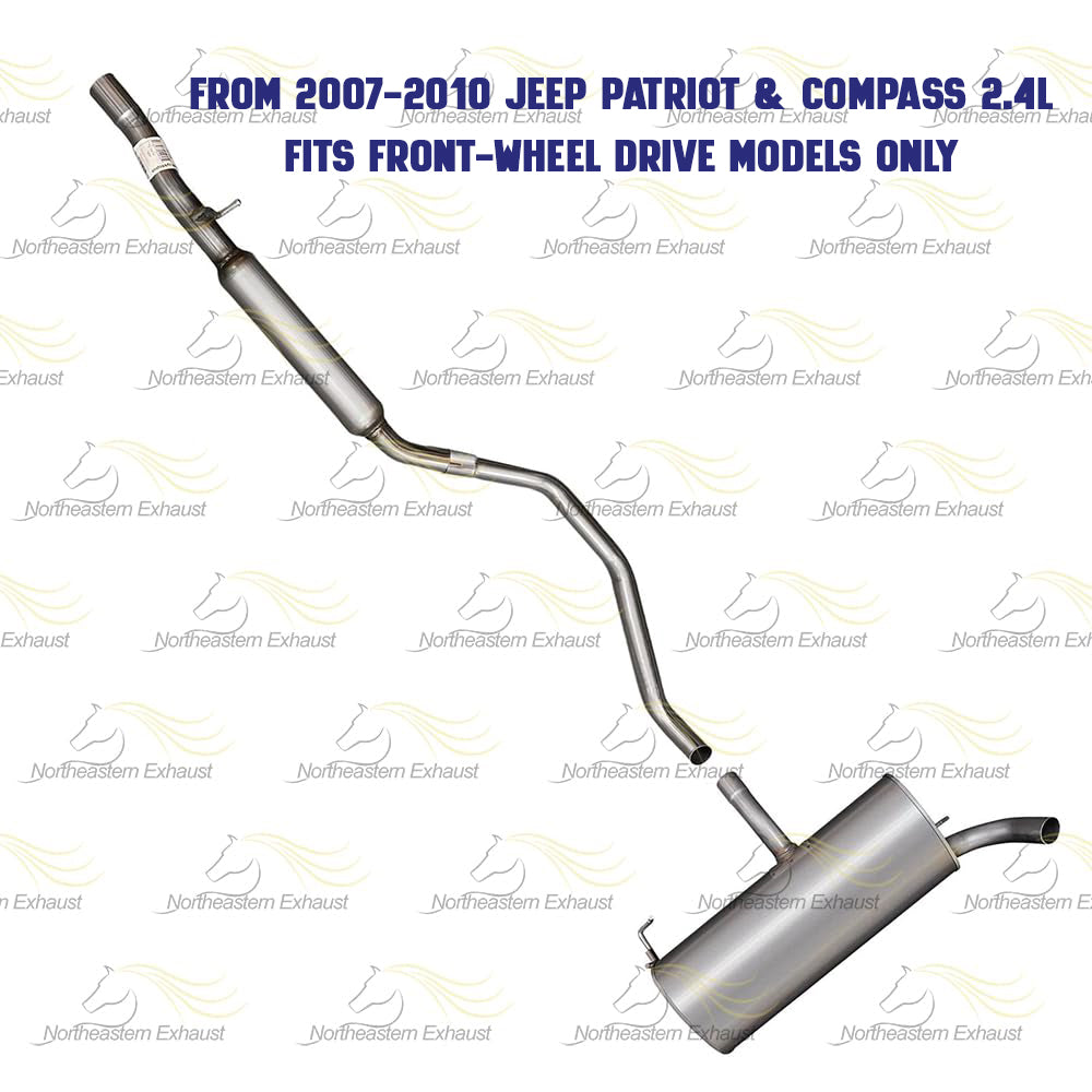 2007-2011 Jeep Patriot and Compass 2.0L 2.4L Resonator and Muffler - FWD