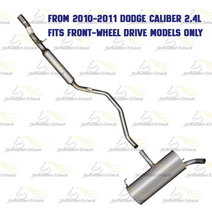 2007-2012 Dodge Caliber 1.8L 2.0L 2.4L Resonator and Muffler - FWD