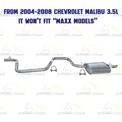 2004-2008 Chevrolet Malibu 2.2L/3.5L Exhaust Pipe and Muffler