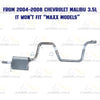 2004-2008 Chevrolet Malibu 2.2L/3.5L Exhaust Pipe and Muffler
