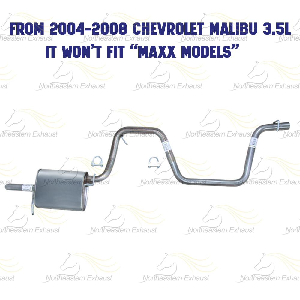2004-2008 Chevrolet Malibu 2.2L/3.5L Exhaust Pipe and Muffler
