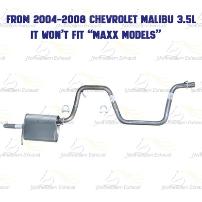 2004-2008 Chevrolet Malibu 2.2L/3.5L Exhaust Pipe and Muffler