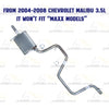 2004-2008 Chevrolet Malibu 2.2L/3.5L Exhaust Pipe and Muffler