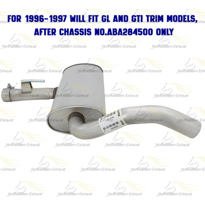 Exhaust Muffler for 1995-2002 Volkswagen Cabrio 2.0L | 1993-1998 Golf 2.0L | 1993-1999 Jetta 2.0L