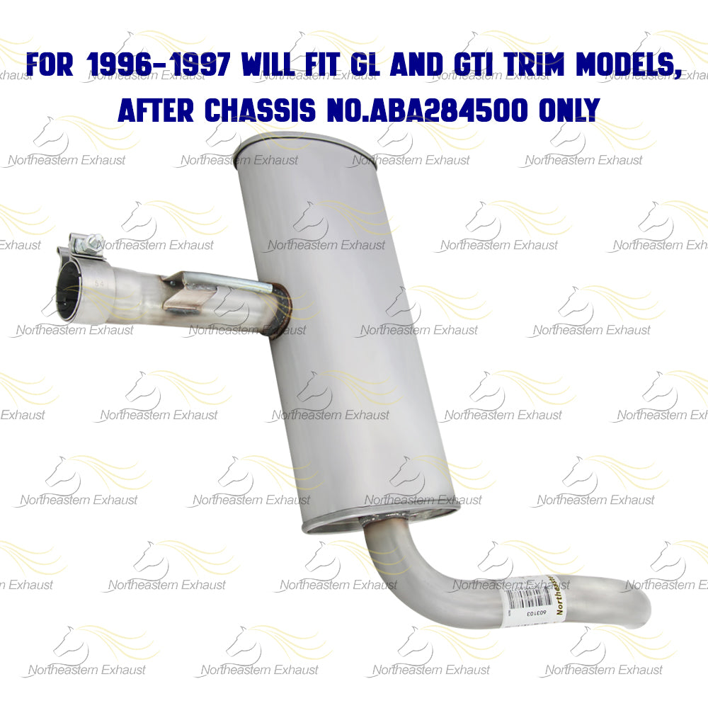 Exhaust Muffler for 1995-2002 Volkswagen Cabrio 2.0L | 1993-1998 Golf 2.0L | 1993-1999 Jetta 2.0L