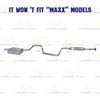 Cat-back Exhaust System for 2004-2008 Chevrolet Malibu 2.2L | 2004-2006 Malibu 3.5L