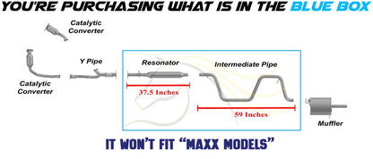 Exhaust Resonator Pipe and Intermediate Pipe 2004-2008 Chevrolet Malibu 2.2L | 2004-2006 Malibu 3.5L