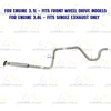 Exhaust Resonator Pipe for 1997-2002 Pontiac Grand Prix 3.1L | 1997-2000 Pontiac Grand Prix 3.8L