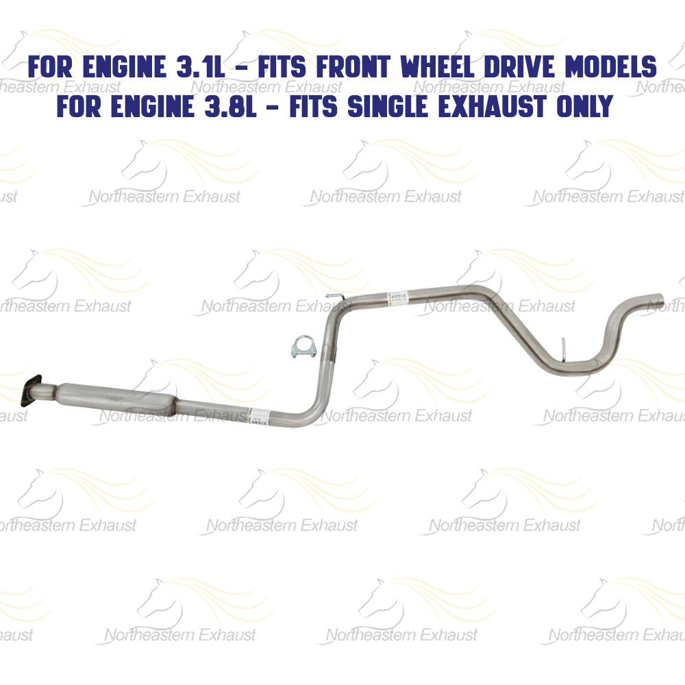 Exhaust Resonator Pipe for 1997-2002 Pontiac Grand Prix 3.1L | 1997-2000 Pontiac Grand Prix 3.8L