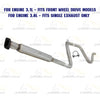 Exhaust Resonator Pipe for 1997-2002 Pontiac Grand Prix 3.1L | 1997-2000 Pontiac Grand Prix 3.8L