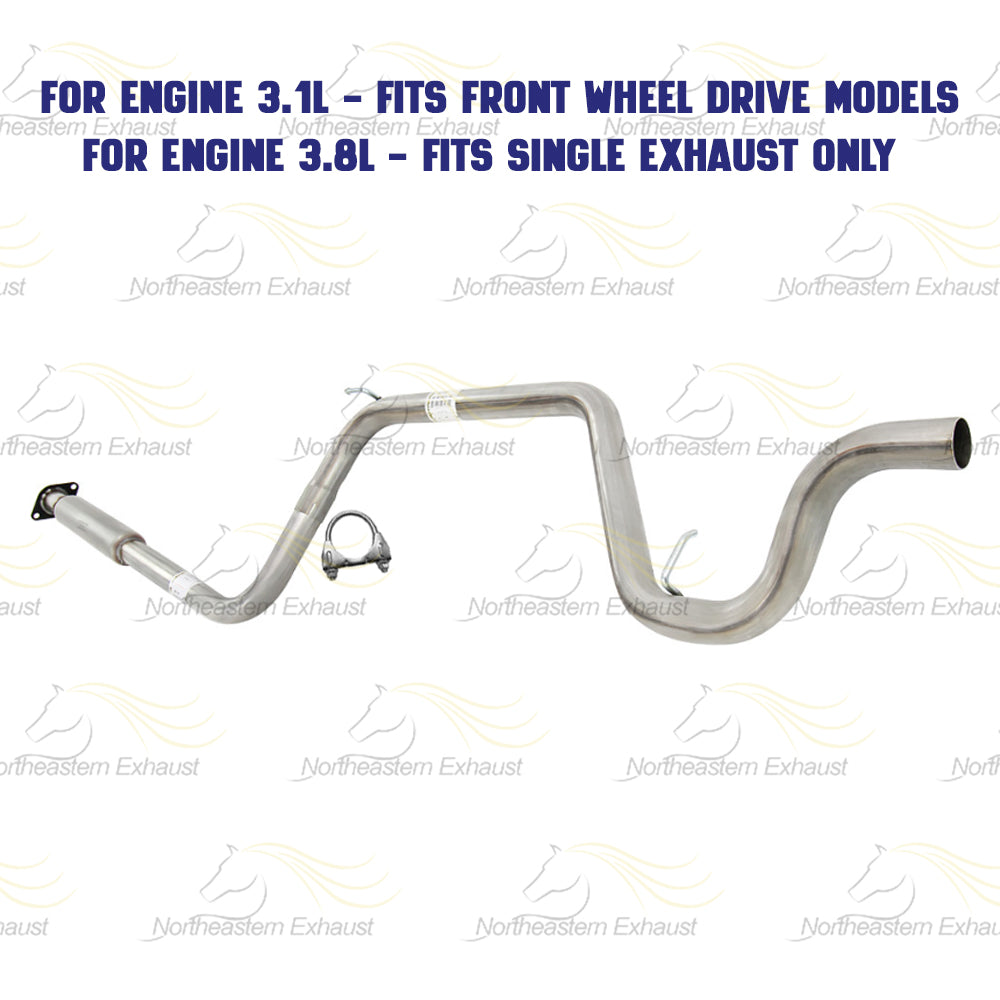 Exhaust Resonator Pipe for 1997-2002 Pontiac Grand Prix 3.1L | 1997-2000 Pontiac Grand Prix 3.8L