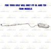 1999-2004 Volkswagen Beetle/Golf 1.9L Catalytic Converter, Pipe and Muffler Exhaust System Kit