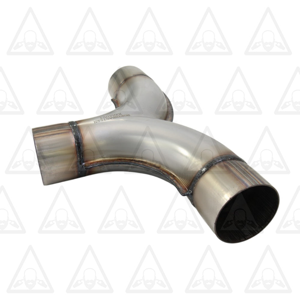 2.5" Inlet/Outlet 13" Long Stainless Steel Exhaust Universal Stamped Y-Pipe