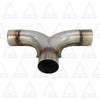 2.5" Inlet/Outlet 13" Long Stainless Steel Exhaust Universal Stamped Y-Pipe