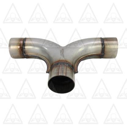 2.5" Inlet/Outlet 13" Long Stainless Steel Exhaust Universal Stamped Y-Pipe